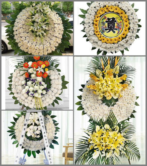 山西忻州五台县门限石乡桃花界村花圈速递